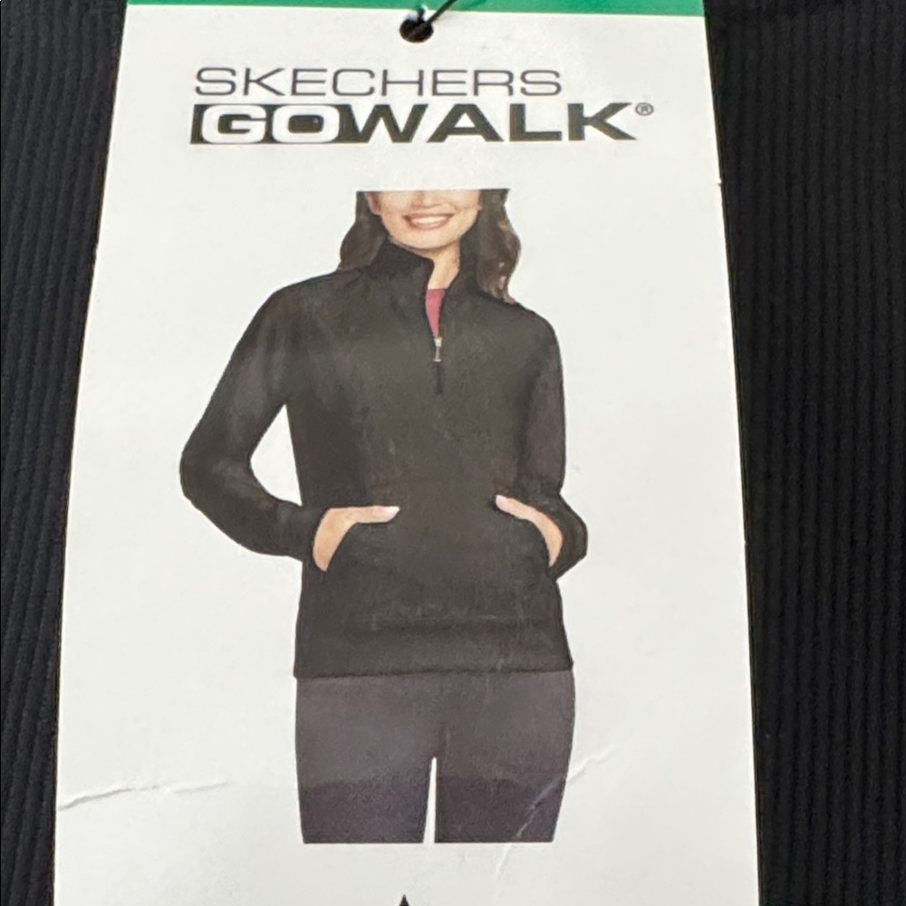 Skechers GOwalk Black Quarter-Zip Pullover size XL lightweight